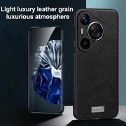 For Huawei Pura 70 SULADA Shockproof TPU Hybrid Handmade Leather Phone Case(Brown)