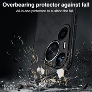 For Huawei Pura 70 SULADA Shockproof TPU Hybrid Handmade Leather Phone Case(Green)