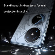 For Huawei Pocket 2 SULADA Electroplated Laser Engraving Texture PC Phone Case(Blue)