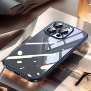 For iPhone 15 Pro Max SULADA Electroplating Frosted PC + TPU Shockproof Phone Case(Blue)