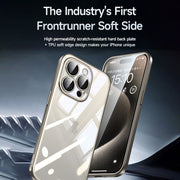 For iPhone 15 Pro Max SULADA Electroplating Frosted PC + TPU Shockproof Phone Case(Blue)