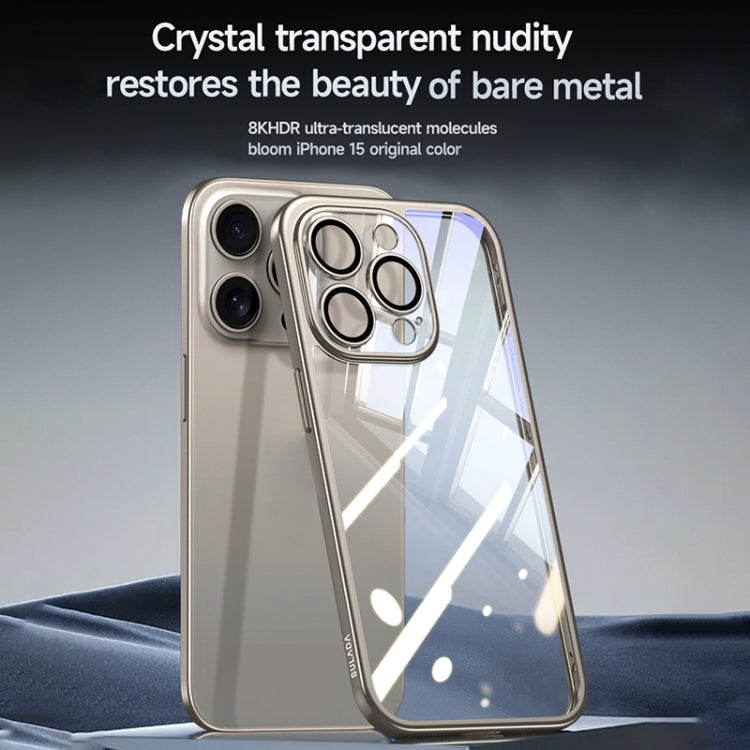 For iPhone 15 Pro Max SULADA Electroplating Frosted PC + TPU Shockproof Phone Case(Blue)