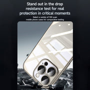 For iPhone 15 Pro Max SULADA Electroplating Frosted PC + TPU Shockproof Phone Case(Blue)