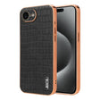 For iPhone 16e AZNS Electroplated Frame Crocodile Texture Full Coverage Phone Case(Black) - free shipping - PMc TechLife - Order now!