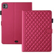 For iPad Pro 13 2024 Rhombus Lattice Leather Smart Tablet Case(Red) - iPad Pro 13 2024 Cases by PMC TechLife | Online Shopping South Africa | PMC TechLife | Buy Now Pay Later Mobicred