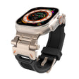 For Apple Watch SE 44mm Stainless Steel Connector TPU Watch Band(Titanium Black) - free shipping - PMC TechLife - Order now!
