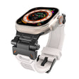 For Apple Watch 42mm Stainless Steel Connector TPU Watch Band(Black Starlight) - free shipping - PMC TechLife - Order now!