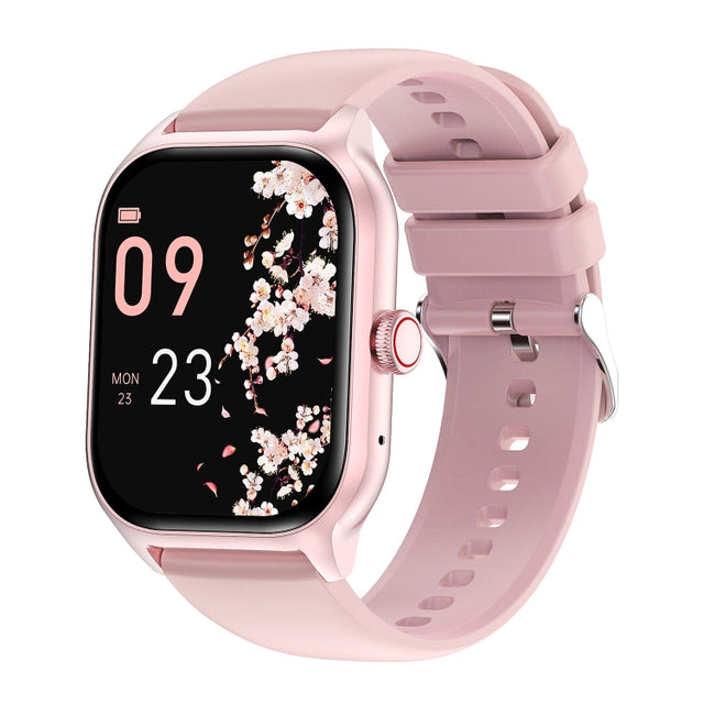 LEMFO LT10 2.01 inch TFT Screen Smart Watch Supports Bluetooth Call / Wellness Tracking, Silicone Strap(Pink)