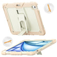 For iPad Air 13 2025 / 2024 Silicone Hydric PC Tablet Case with Shoulder Strap & Holder(Beige Rose Gold) - iPad Air 13 2025 / 2024 Cases by PMC TechLife | Online Shopping South Africa | PMC TechLife | Buy Now Pay Later Mobicred