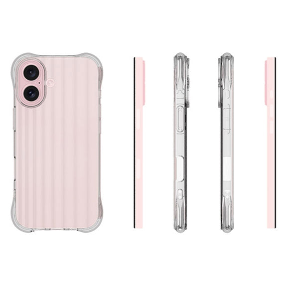 For iPhone 16 Water Ripple Fine Hole TPU Phone Case(Transparent)
