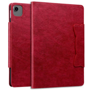 For iPad Air 11 2025 / 2024 / Air 5 / Air 4 Cat Buckle Leather Smart Tablet Case(Red)