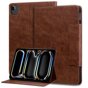 For iPad Air 13 2025 / 2024 Cat Buckle Leather Smart Tablet Case(Brown)