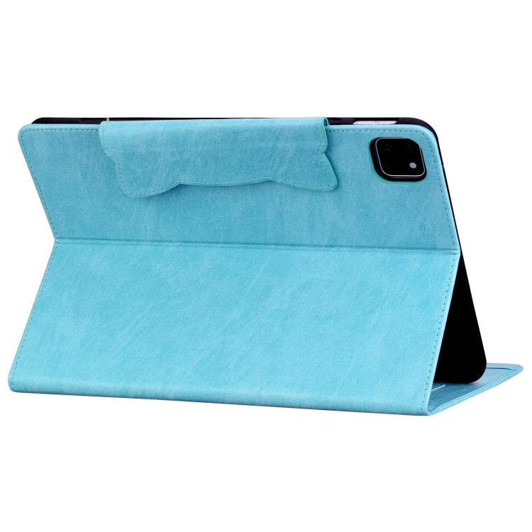 For iPad Pro 13 2024 Cat Buckle Leather Smart Tablet Case(Sky Blue)