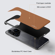 For Huawei Pura 70 Pro / 70 Pro+ SULADA Frameless Top Layer Cowhide Leather + PC Phone Case(Brown)