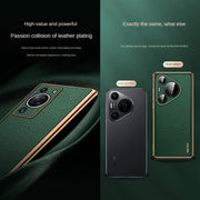 For Huawei Pura 70 SULADA TPU + Litchi Texture Leather Phone Case(Green)