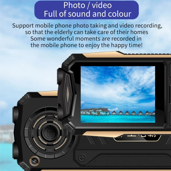 K1+ 4G Elder Rugged Phone, 2.6 inch, 1500mAh Battery, LED Flashlight, Network: 4G, Dual SIM, SOS, Plug:US Plug(Orange)