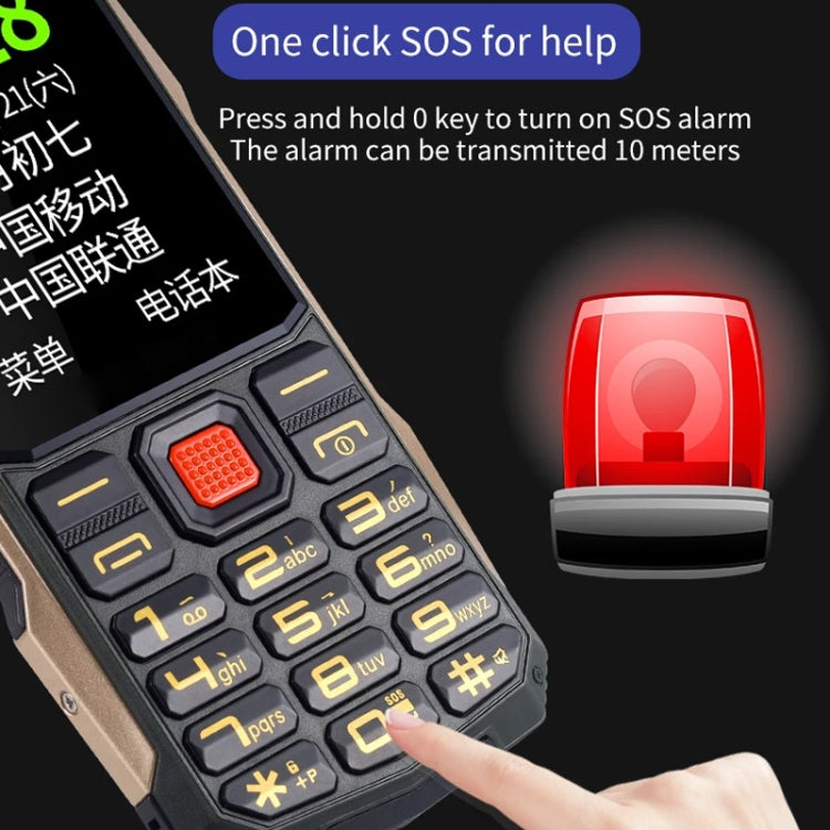 K1+ 4G Elder Rugged Phone, 2.6 inch, 1500mAh Battery, LED Flashlight, Network: 4G, Dual SIM, SOS, Plug:UK Plug(Red)