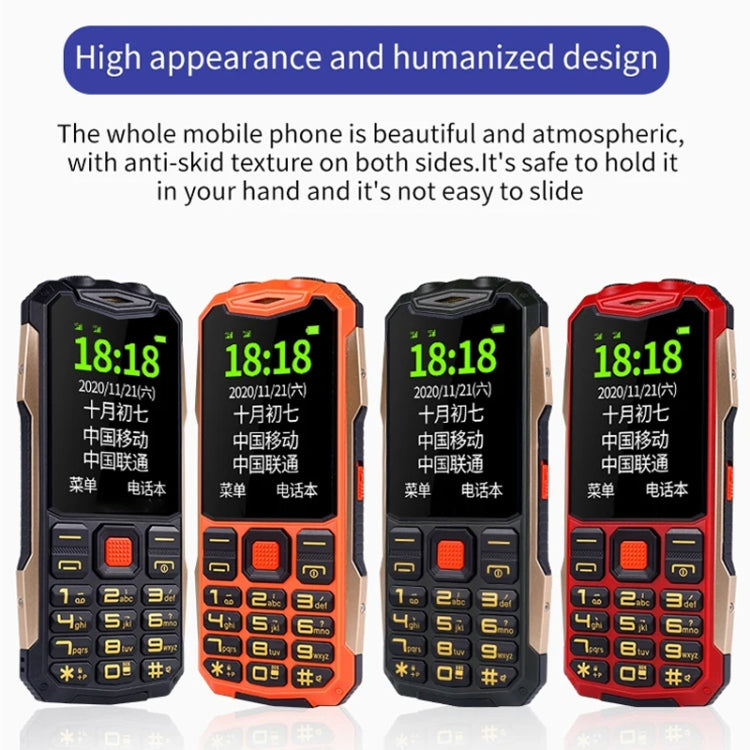 K1+ 4G Elder Rugged Phone, 2.6 inch, 1500mAh Battery, LED Flashlight, Network: 4G, Dual SIM, SOS, Plug:US Plug(Orange)