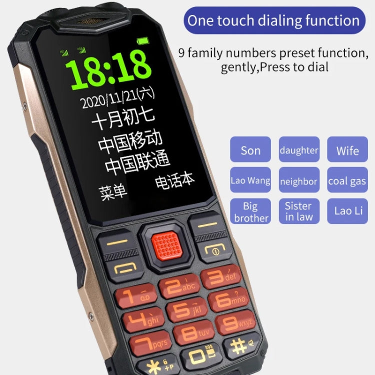 K1+ 4G Elder Rugged Phone, 2.6 inch, 1500mAh Battery, LED Flashlight, Network: 4G, Dual SIM, SOS, Plug:UK Plug(Red)