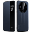 For Huawei Mate 60 RS Ultimate SULADA Kevlar 600D Texture Smart Window Leather Phone Case(Blue) - Huawei Cases by SULADA | Online Shopping South Africa | PMC TechLife | Buy Now Pay Later Mobicred