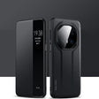 For Huawei Mate 70 RS Ultimate SULADA Kevlar 600D Texture Smart Window Leather Phone Case(Black) - free shipping - PMC TechLife - Order now!