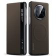 For Huawei Mate X5 SULADA Kevlar 600D Texture Smart Window Leather Phone Case(Brown) - Huawei Cases by SULADA | Online Shopping South Africa | PMC TechLife | Buy Now Pay Later Mobicred