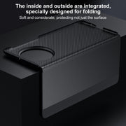 For Huawei Mate X6 SULADA Kevlar 600D Texture Smart Window Leather Phone Case(Black)