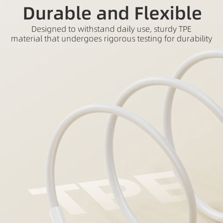 ROCK P8 Prime Series 1m USB Fast Charging Data Cable, Interface:2.4A 8 Pin(White)