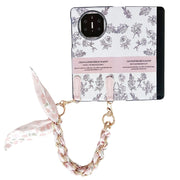 For Huawei Mate X5 / X2 Sketching Flowers Flip Leather Phone Case with Bracelet(Pink)