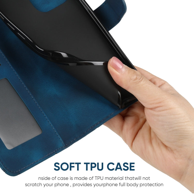 For Google Pixel 9 / 9 Pro Skin Feel Geometric Lines Leather Phone Case(Blue)