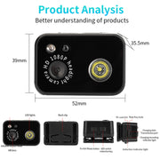D7 1080P Head-mounted Lighting Camera LED Motion Sensor Video Recording Lighting Camera