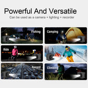 D8 1080P Head-mounted LED Motion Sensor Video Recording Lighting Camera