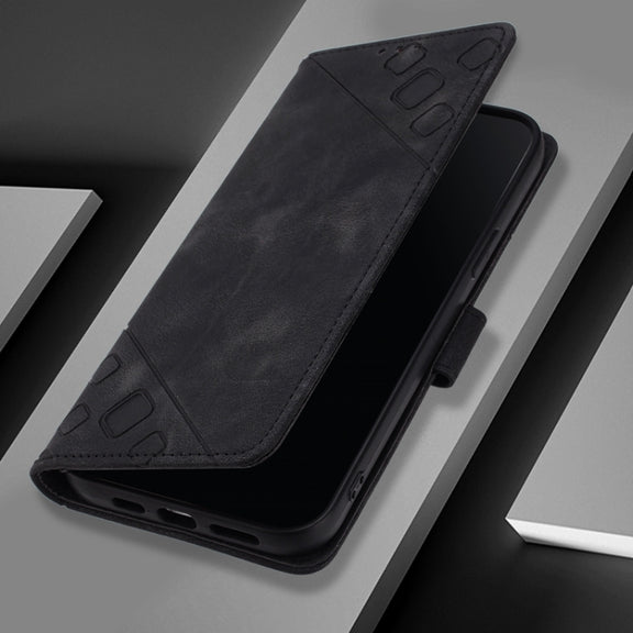 For Ulefone Note 14 Skin Feel Embossed Leather Phone Case(Black)