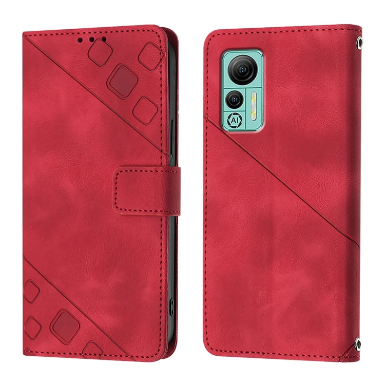 For Ulefone Note 14 Skin Feel Embossed Leather Phone Case(Red)