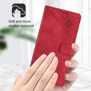 For Ulefone Note 14 Skin Feel Embossed Leather Phone Case(Red)