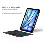 For iPad Pro 11 2024 Intelligent Detachable Touch Bluetooth Keyboard Leather Tablet Case with Backlight/Pen Slot(Black)