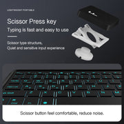 For iPad Air 13 2024 Intelligent Detachable Touch Bluetooth Keyboard Leather Tablet Case with Backlight/Pen Slot(Black)
