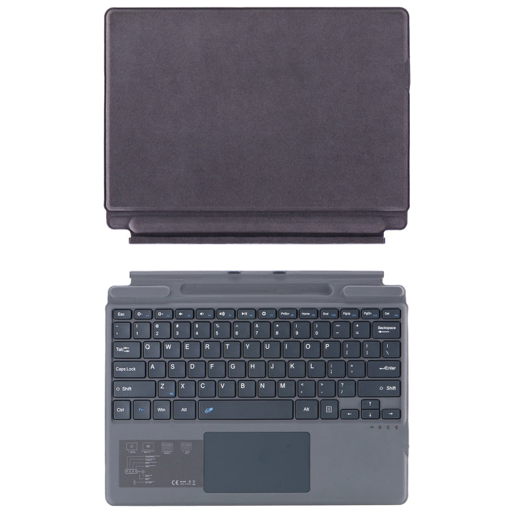 For Microsoft Surface Pro 10 / Pro 9 2089A Wireless Bluetooth Keyboard Leather Case with Touchpad(Grey)