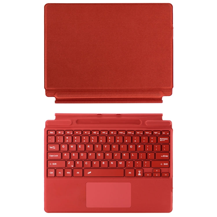 For Microsoft Surface Pro 10 / Pro 9 2089D Backlight Wireless Bluetooth Keyboard Leather Case with Touchpad(Wine Red)