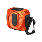 For AirPods 3 Lock Shockproof Bluetooth Earphone Protective Case(Black Orange)