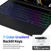 DUX DUCIS MK Series Floating Magnetic Keyboard Tablet Leather Case For iPad Pro 13 2024(Black)