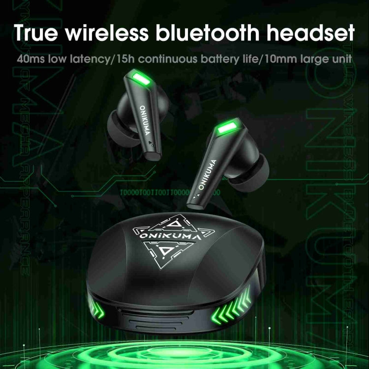 ONIKUMA T308 TWS Wireless Bluetooth 5.3 Earphone with Mic(Black)