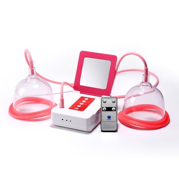 Portable USB Charging Chest Electric Massage Instrument, Style:Remote Control(D Cup)