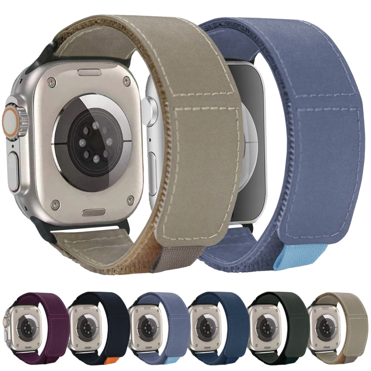 For Apple Watch Ultra 2 49mm Loop Woven Nylon Watch Band(Dark Blue)