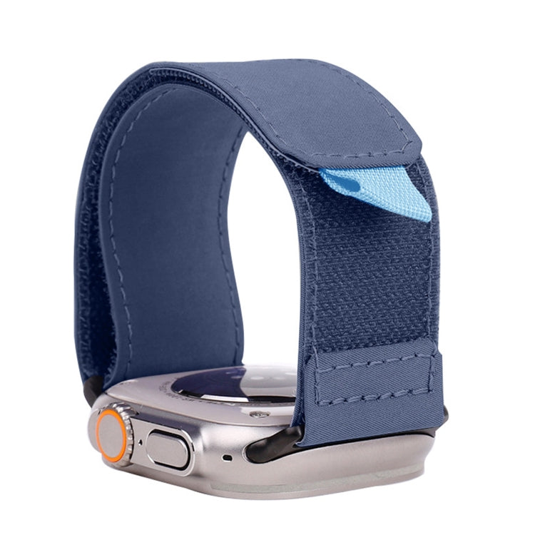 For Apple Watch Ultra 49mm Loop Woven Nylon Watch Band(Midnight)