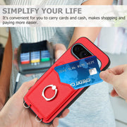 For Google Pixel 9 / 9 Pro R20 Ring Card Holder Phone Case(Red)