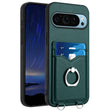For Google Pixel 9 Pro XL R20 Ring Card Holder Phone Case(Green) - Google Cases by PMC TechLife | Online Shopping South Africa | PMC TechLife | Buy Now Pay Later Mobicred