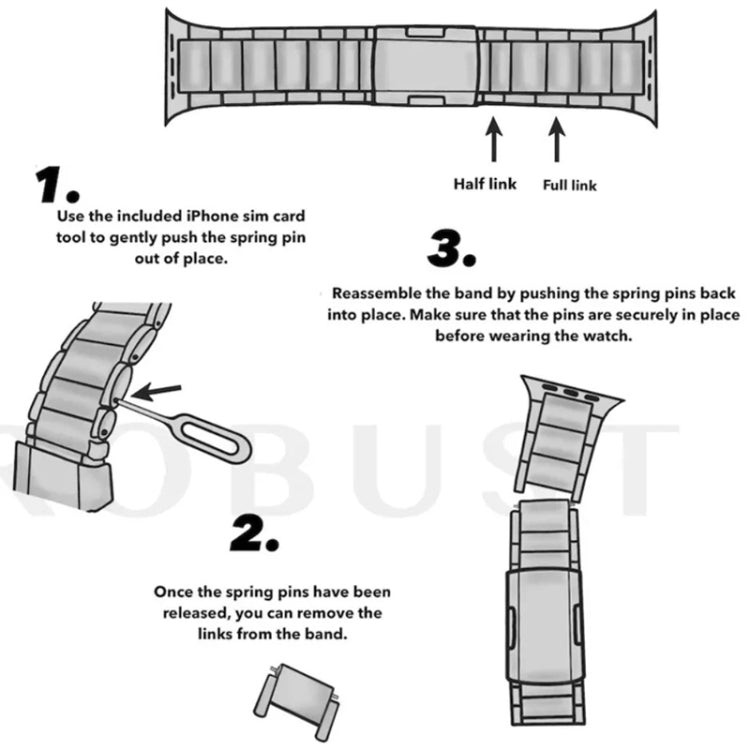 For Apple Watch Series 5 44mm Titanium Metal Watch Band(Silver)