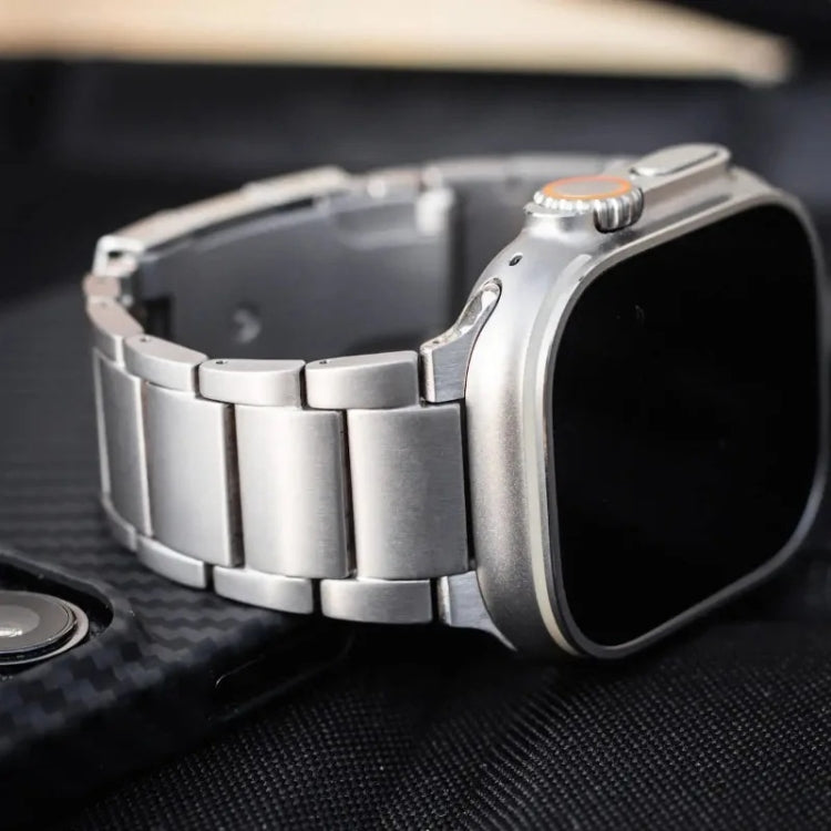 For Apple Watch Series 7 45mm Titanium Metal Watch Band(Silver)