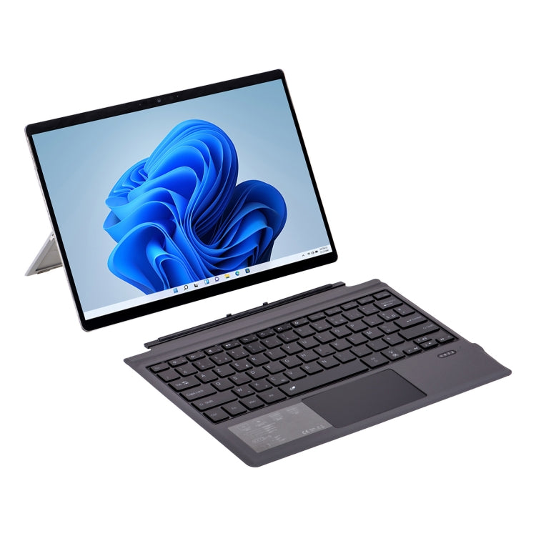 1089DC-FR French Backlit Magnetic Bluetooth 3.0 Keyboard for Microsoft Surface Pro 7 / 6 / 2017 / 4 / 3(Grey)